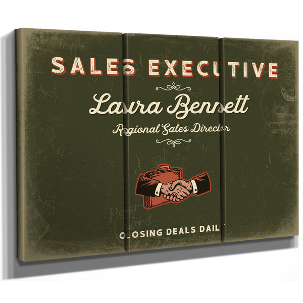 Personalized Sales Executive Sign, Closing Deals Daily, Olive & Brick, image 14