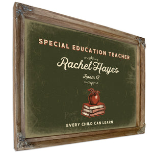 Personalized Special Education Teacher Sign, Every Child Can Learn, Olive & Brick, image 6