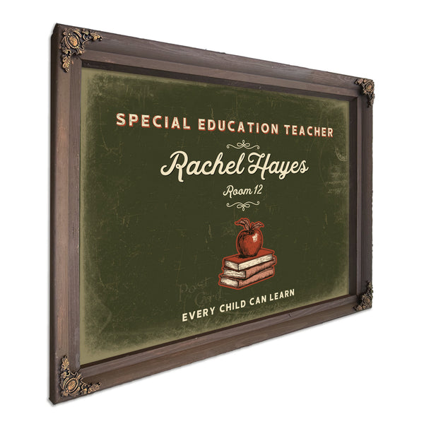 Personalized Special Education Teacher Sign, Every Child Can Learn, Olive & Brick, image 7