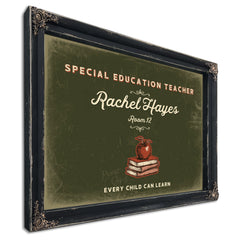 Personalized Special Education Teacher Sign, Every Child Can Learn, Olive & Brick, image 1
