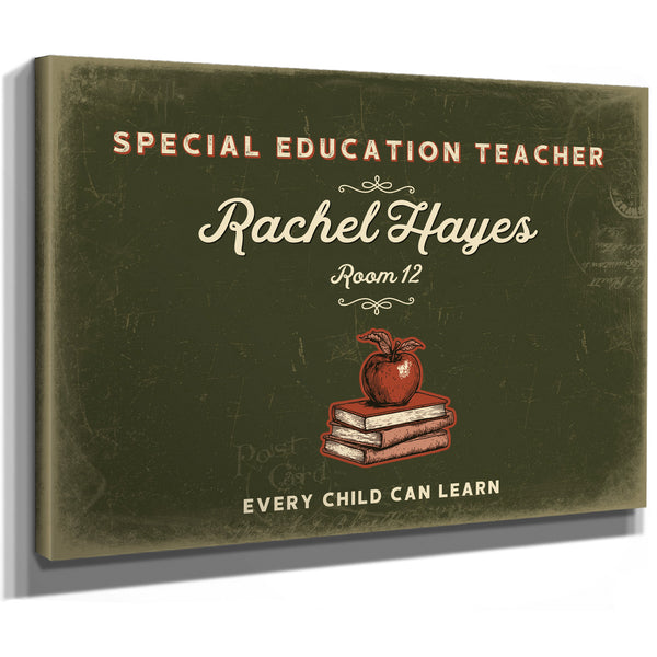 Personalized Special Education Teacher Sign, Every Child Can Learn, Olive & Brick, image 8