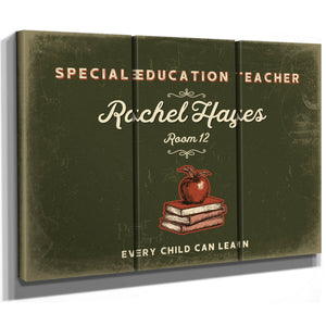 Personalized Special Education Teacher Sign, Every Child Can Learn, Olive & Brick, image 14