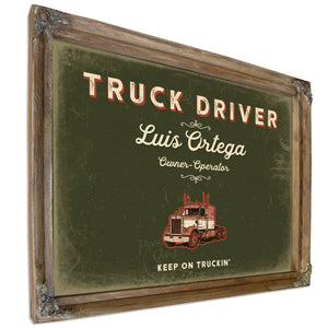 Personalized Truck Driver Sign, Keep On Truckin', Olive & Brick, image 6