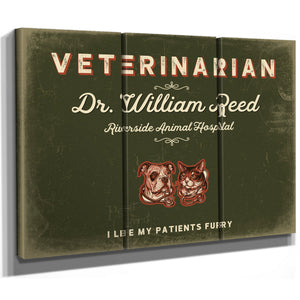 Personalized Veterinarian Sign, I Like My Patients Furry, Olive & Brick, image 14