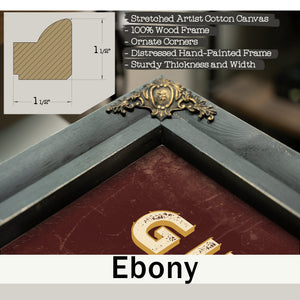 Personalized Gun Collector Sign, Collector of Fine History, Oxblood & Gold, image 13