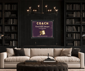 Personalized Coach Sign, Leave It All on the Field, Plum & Mustard, image 16