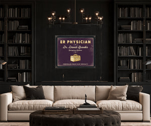 Personalized ER Physician Sign, Controlled Chaos Is My Specialty, Plum & Mustard, image 16