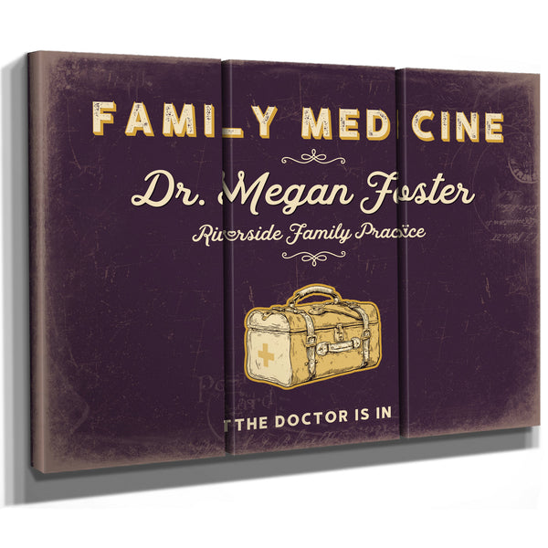 Personalized Family Medicine Sign, The Doctor Is In, Plum & Mustard, image 14