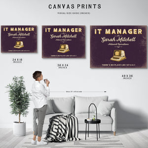 Personalized IT Manager Sign, There's No Place Like 127.0.0.1, Plum & Mustard, image 10