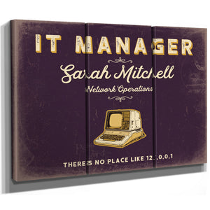 Personalized IT Manager Sign, There's No Place Like 127.0.0.1, Plum & Mustard, image 14