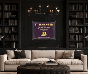 Personalized IT Manager Sign, There's No Place Like 127.0.0.1, Plum & Mustard, image 16