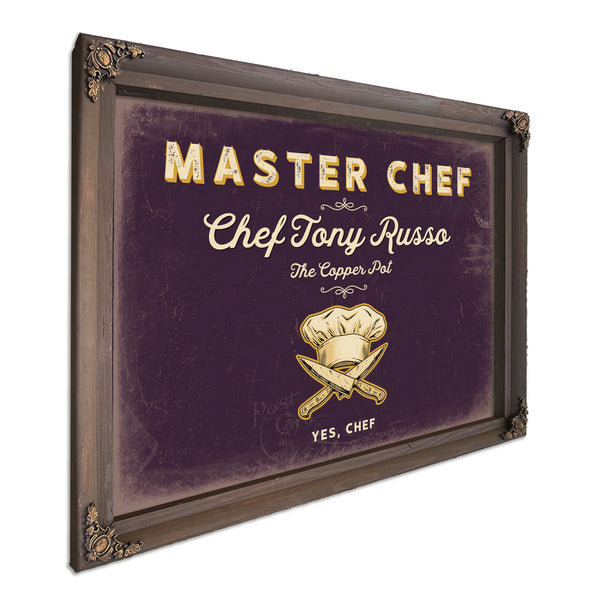 Personalized Master Chef Sign, Yes, Chef, Plum & Mustard, image 7