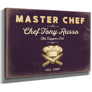 Personalized Master Chef Sign, Yes, Chef, Plum & Mustard, image 8