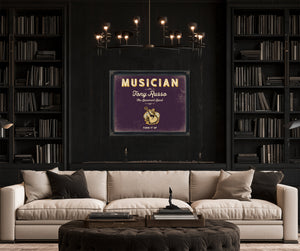 Personalized Musician Sign, Turn It Up, Plum & Mustard, image 16