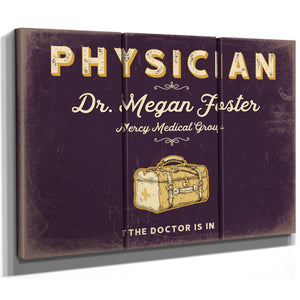 Personalized Physician Sign, The Doctor Is In, Plum & Mustard, image 14