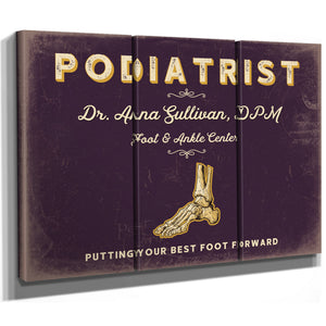 Personalized Podiatrist Sign, Putting Your Best Foot Forward, Plum & Mustard, image 14