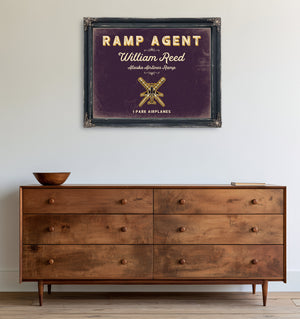 Personalized Ramp Agent Sign, I Park Airplanes, Plum & Mustard, image 19