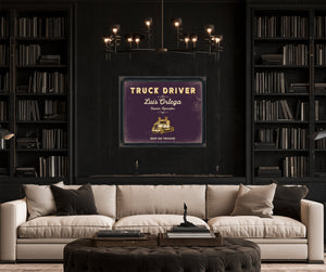 Personalized Truck Driver Sign, Keep On Truckin', Plum & Mustard, image 16