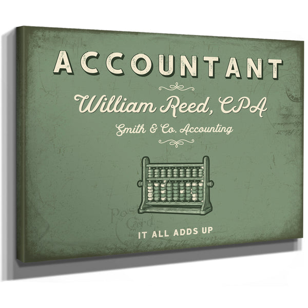 Personalized Accountant Sign, It All Adds Up, Sage & Forest, image 8