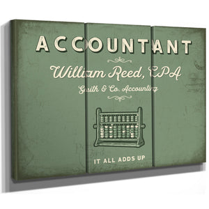 Personalized Accountant Sign, It All Adds Up, Sage & Forest, image 14