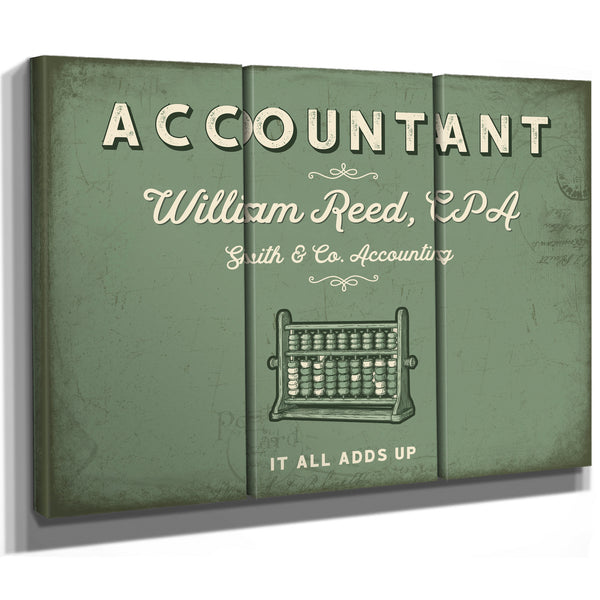 Personalized Accountant Sign, It All Adds Up, Sage & Forest, image 14