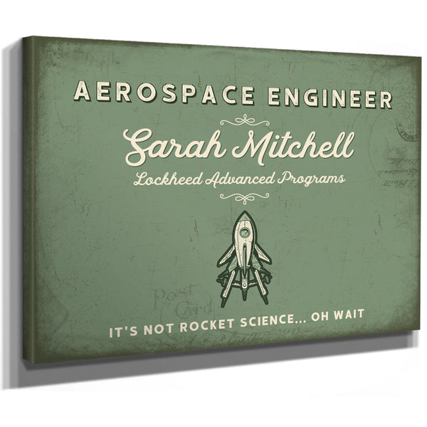 Personalized Aerospace Engineer Sign, It's Not Rocket Science... Oh Wait, Sage & Forest, image 8