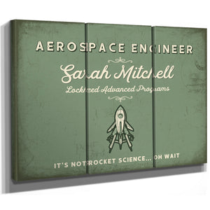 Personalized Aerospace Engineer Sign, It's Not Rocket Science... Oh Wait, Sage & Forest, image 14