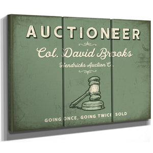 Personalized Auctioneer Sign, Going Once, Going Twice, Sold, Sage & Forest, image 14