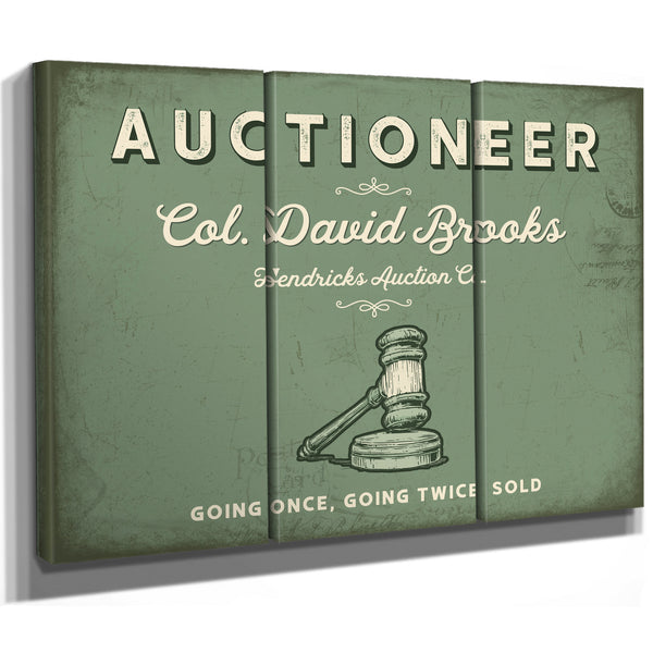 Personalized Auctioneer Sign, Going Once, Going Twice, Sold, Sage & Forest, image 14