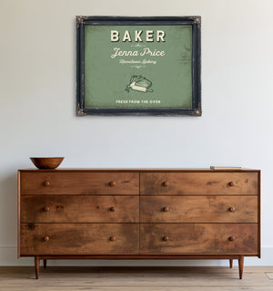 Personalized Baker Sign, Fresh From the Oven, Sage & Forest, image 19