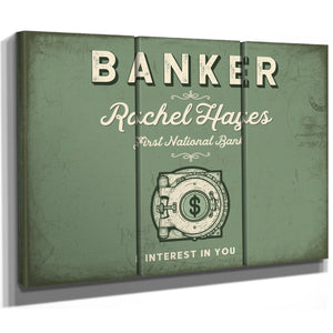 Personalized Banker Sign, Interest in You, Sage & Forest, image 14