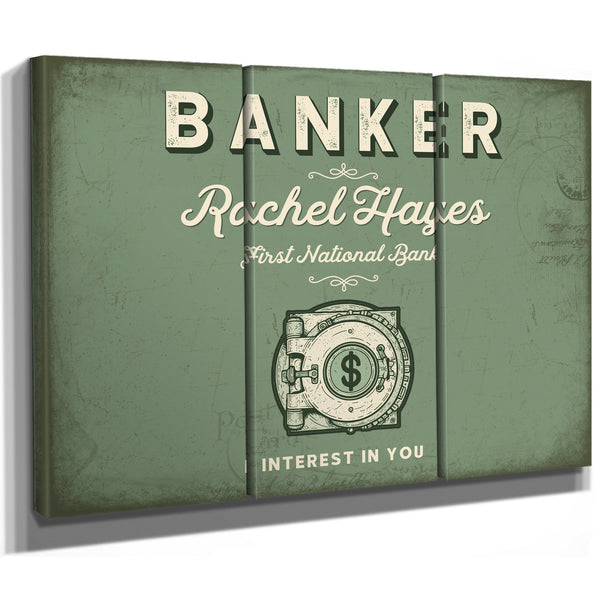 Personalized Banker Sign, Interest in You, Sage & Forest, image 14