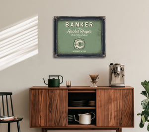 Personalized Banker Sign, Interest in You, Sage & Forest, image 15