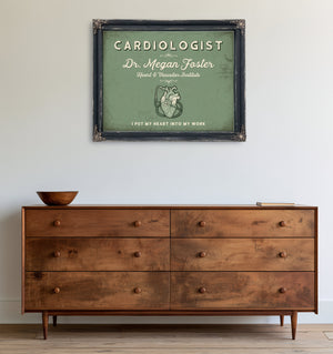 Personalized Cardiologist Sign, I Put My Heart Into My Work, Sage & Forest, image 19