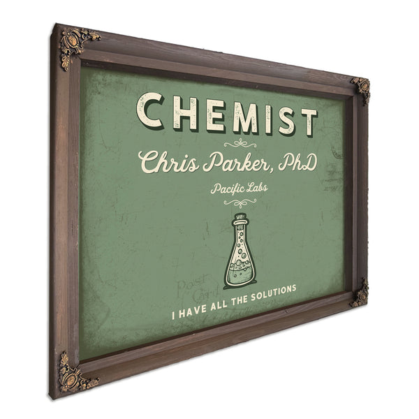 Personalized Chemist Sign, I Have All the Solutions, Sage & Forest, image 7