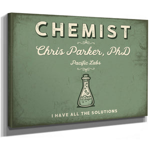 Personalized Chemist Sign, I Have All the Solutions, Sage & Forest, image 8