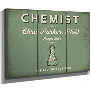 Personalized Chemist Sign, I Have All the Solutions, Sage & Forest, image 14