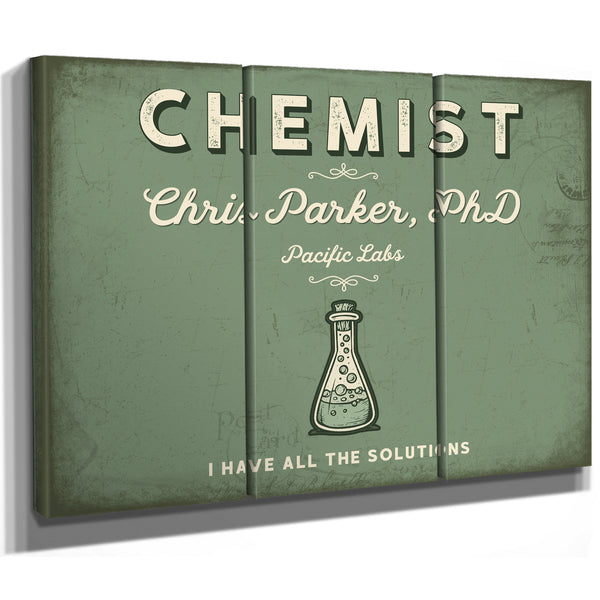 Personalized Chemist Sign, I Have All the Solutions, Sage & Forest, image 14