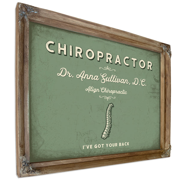 Personalized Chiropractor Sign, I've Got Your Back, Sage & Forest, image 6