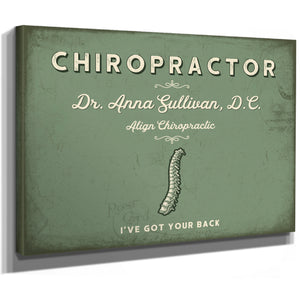 Personalized Chiropractor Sign, I've Got Your Back, Sage & Forest, image 8