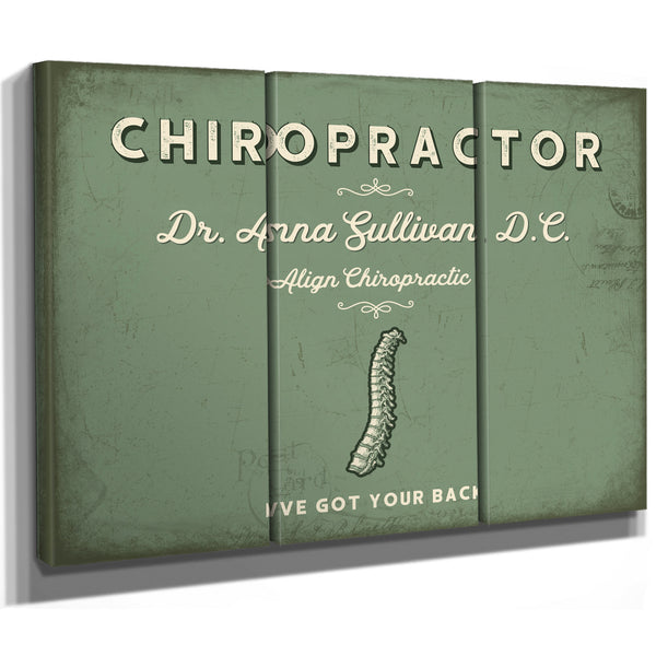 Personalized Chiropractor Sign, I've Got Your Back, Sage & Forest, image 14