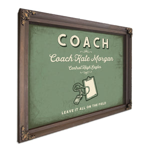 Personalized Coach Sign, Leave It All on the Field, Sage & Forest, image 7
