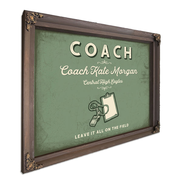 Personalized Coach Sign, Leave It All on the Field, Sage & Forest, image 7