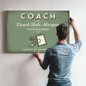 Personalized Coach Sign, Leave It All on the Field, Sage & Forest, image 9