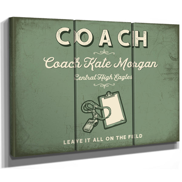 Personalized Coach Sign, Leave It All on the Field, Sage & Forest, image 14