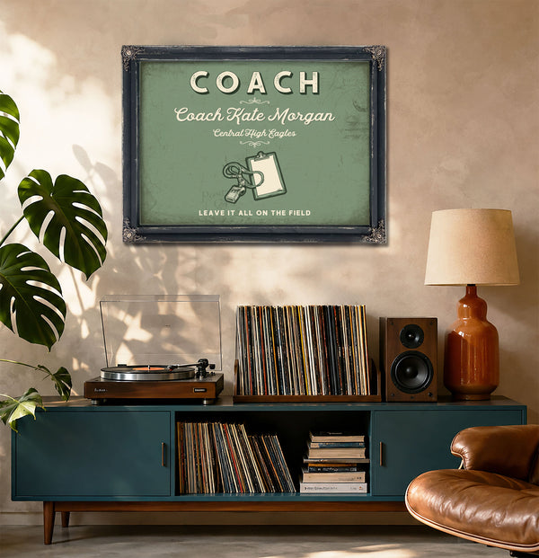Personalized Coach Sign, Leave It All on the Field, Sage & Forest, image 20