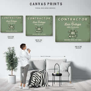 Personalized Contractor Sign, Measure Twice, Cut Once, Sage & Forest, image 10