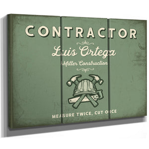 Personalized Contractor Sign, Measure Twice, Cut Once, Sage & Forest, image 14