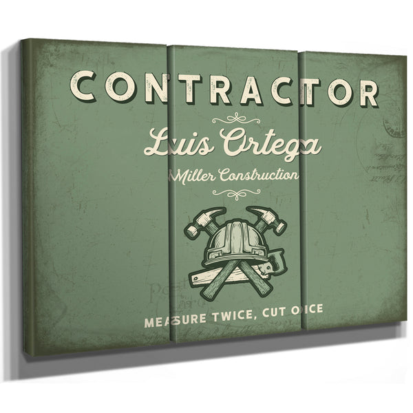 Personalized Contractor Sign, Measure Twice, Cut Once, Sage & Forest, image 14