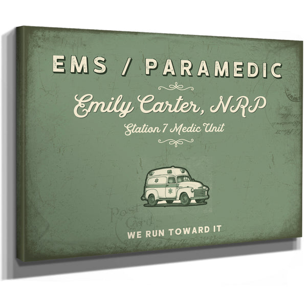 Personalized Paramedic Sign, We Run Toward It, Sage & Forest, image 8
